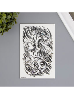 Цена за 2 шт. Переводная тату на тело чёрная Театр, 12?19 см