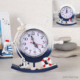 Часы настольные Штурвал 21х23 см / K904AB /уп 48/ - Галеонтрейд фото 6