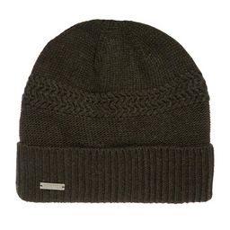 Шапка SEEBERGER арт. 18298-0 TURN-UP BEANIE (оливковый)