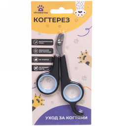 Цена за 6 шт. Когтерез для животных "Моська" 12см цвет черно-голубой Ultramarine