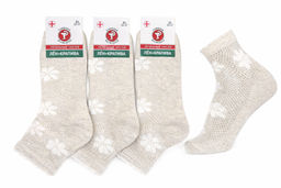 Цена за 10 пар. Линия здоровья носки женские лен СЕТКА с крапивой арт. Л-100 - Юста-текс фото 5