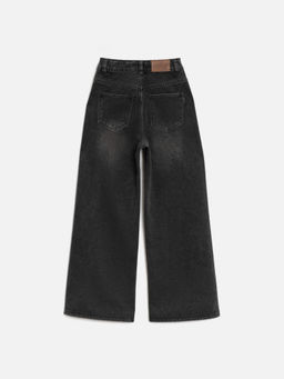 ACOOLA / Брюки джинсовые детские для девочек Poka темно-серый  фото 2