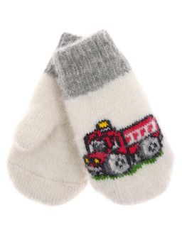 Варежки детские круговые "Пожарная машина" 0115-1