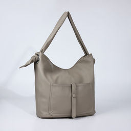 Сумка-тоут на молнии, 2 наружных кармана, цвет серый - Simaland фото 3