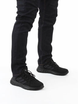 03-TEX-D01-07 BLACK Кроссовки летние мужские (текстиль)
