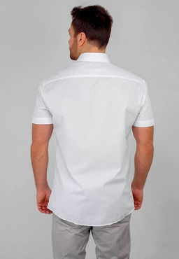 Сорочка мужская короткий рукав GREG 100/109/WHITE/Z_V