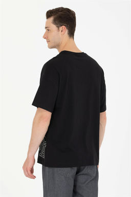 Мужская черная футболка оверсайз с круглым вырезом Неожиданная скидка в корзине - U.s. polo assn фото 5