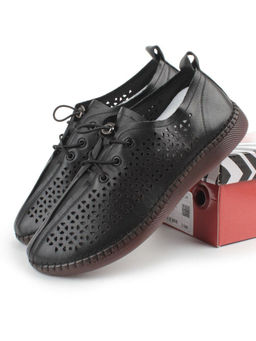 03-5005-1 BLACK Полуботинки женские летние (натуральная кожа) - Фабричный китай фото 15