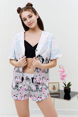 Костюм Натали 8321 рубашка топ и шорты из хлопка фото 10