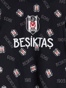 Bisiklet Yaka Be?ikta? Bask?l? Erkek ?ocuk Pijama Tak?m?