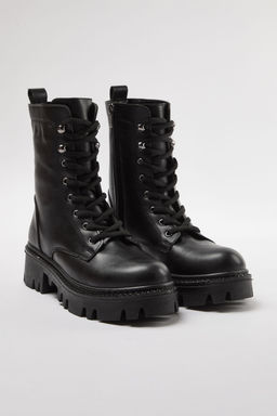 Trendyolmilla Shoes Siyah Fermuar ve Bagc?k Detayl? Kad?n Postal Bot TAKAW25BO00025  фото 7
