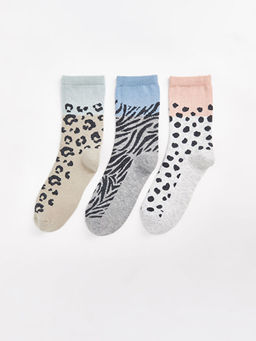 Desenli Kad?n Soket ?orap 3l?