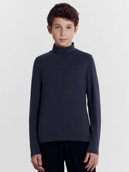 Однотонный серый джемпер с воротником-стойкой - Mark formelle фото 2