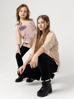 877Д Футболка детская " Бежевый"