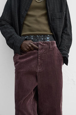 LIMITED EDITION VELVET BERMUDA SHORTS - Zara фото 6