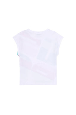 Белая футболка с круглым вырезом для девочек - U.s. polo assn фото 2