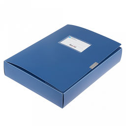 Папка-органайзер (короб) "Архивная" А4 23,4х31х5,5см, пластик, на липучке, цвет синий (Китай)