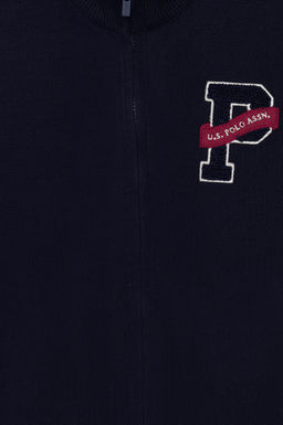 U. S. Polo Assn Темно-синий вязаный кардиган на молнии для мальчика - U.s. polo assn фото 11