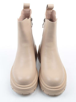 04-PAT160-2Z BEIGE Ботинки зимние женские (натуральная кожа, 100% шерсть)