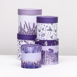 Набор шляпных коробок 5 в1 Вдохновение, 20 х 20 - 15 х 15 см