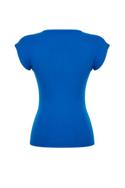 Saks Premium Viskoz/Yumusak Kumas Vucuda Oturan Ay Kol Esnek Orme Bluz TWOSS23BZ00992