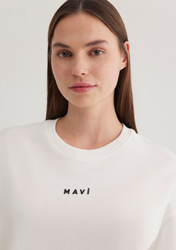 Mavi Logo Bask?l? Beyaz Tisort  фото 5