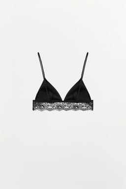 BRALETTE CON POLIAMIDA ENCAJE / Negro - Zara фото 5
