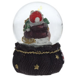 Фигурка декор в стекл шаре "Дед Мороз/Мишка/Олень", D 4.5 см, L4,5 W5 H6 см, 4в.