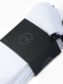 Носки мужские спортивные хлопковые Resport, набор 3 пары, размер 46-47, белые