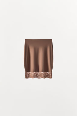 SKIRT WITH POLYAMIDE LACE - Zara фото 8