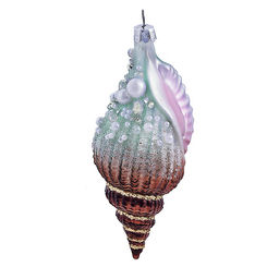 Ракушка Турителла голубая (стекло) 5х5х12 см