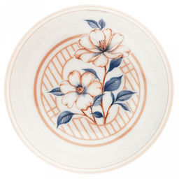 Магнолия Блюдце-розетка для варенья фарфоровое д9,5см h3,1см, с деколью, отводка (Китай)