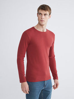 Bisiklet Yaka Basic Uzun Kollu Erkek Ti??rt