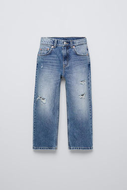 EXTREME WIDE-LEG RIPPED JEANS - Zara фото 3