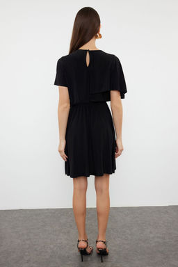 Siyah Duz Kruvaze Yarasa Kol Esnek TWOSS24EL00976 - Trendyolmilla фото 5