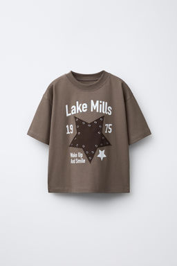 STAR T-SHIRT WITH EYELETS