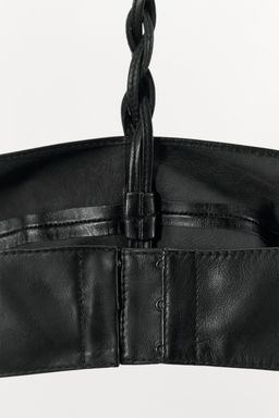 100% BRAIDED LEATHER BRA - Zara фото 6