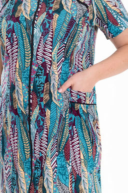 Халат М31969зч зеленый/черный - Елена фото 7