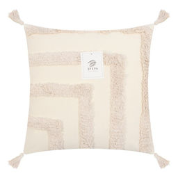 Наволочка декоративная Этель Бохо, 45х45 см, цвет молочный, 100% хлопок  фото 5