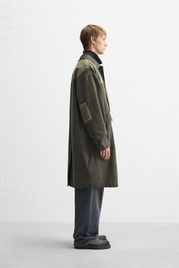 COLOUR BLOCK WASHED COAT - Zara фото 4