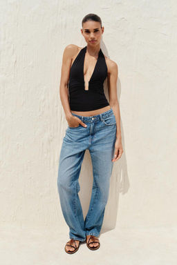 DRAPED HALTER TOP - Zara фото 9