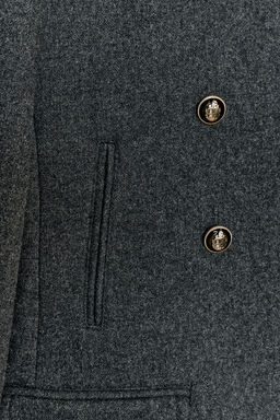 WOOL BLEND DOUBLE-BREASTED COAT - Zara фото 8