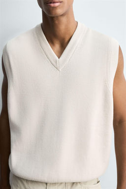 COTTON KNIT WAISTCOAT - Zara фото 5