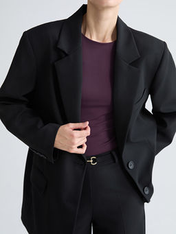 Krep Kad?n Blazer Ceket