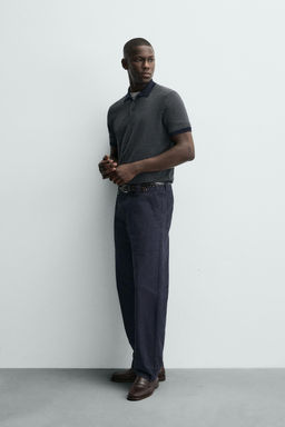 REGULAR FIT STRIPED KNIT POLO SHIRT - Zara фото 11