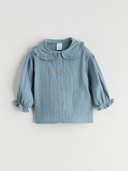 Bebe Yaka K?z Bebek G?mlek ve Pantolon 2li