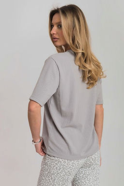 Костюм футболка и брюки М326004сб Серый/Белый - Елена фото 8