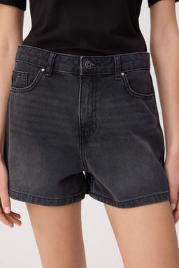 Antrasit Yuksek Bel %100 Pamuk Denim City Sort TWOSS26SR00050 - Trendyolmilla фото 7
