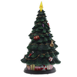 Фигур декор в стекл шаре "Елка и Снеговик" (подсв,муз, вьюга, AAх3 н/п), D 10 см, L19,5 W19,5 H35 см