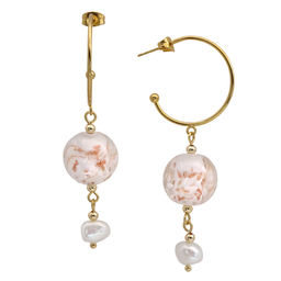 Серьги из муранского стекла SNOW MIRACLE LC3464